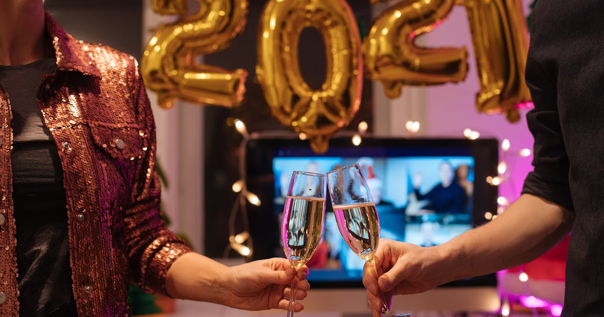 14 New Year's Eve Zoom Backgrounds That'll Light Up Your Virtual Countdown