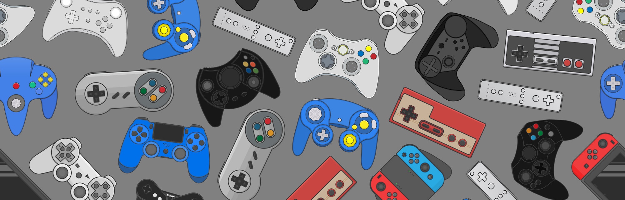 Video game controller background Gadgets seamless pattern