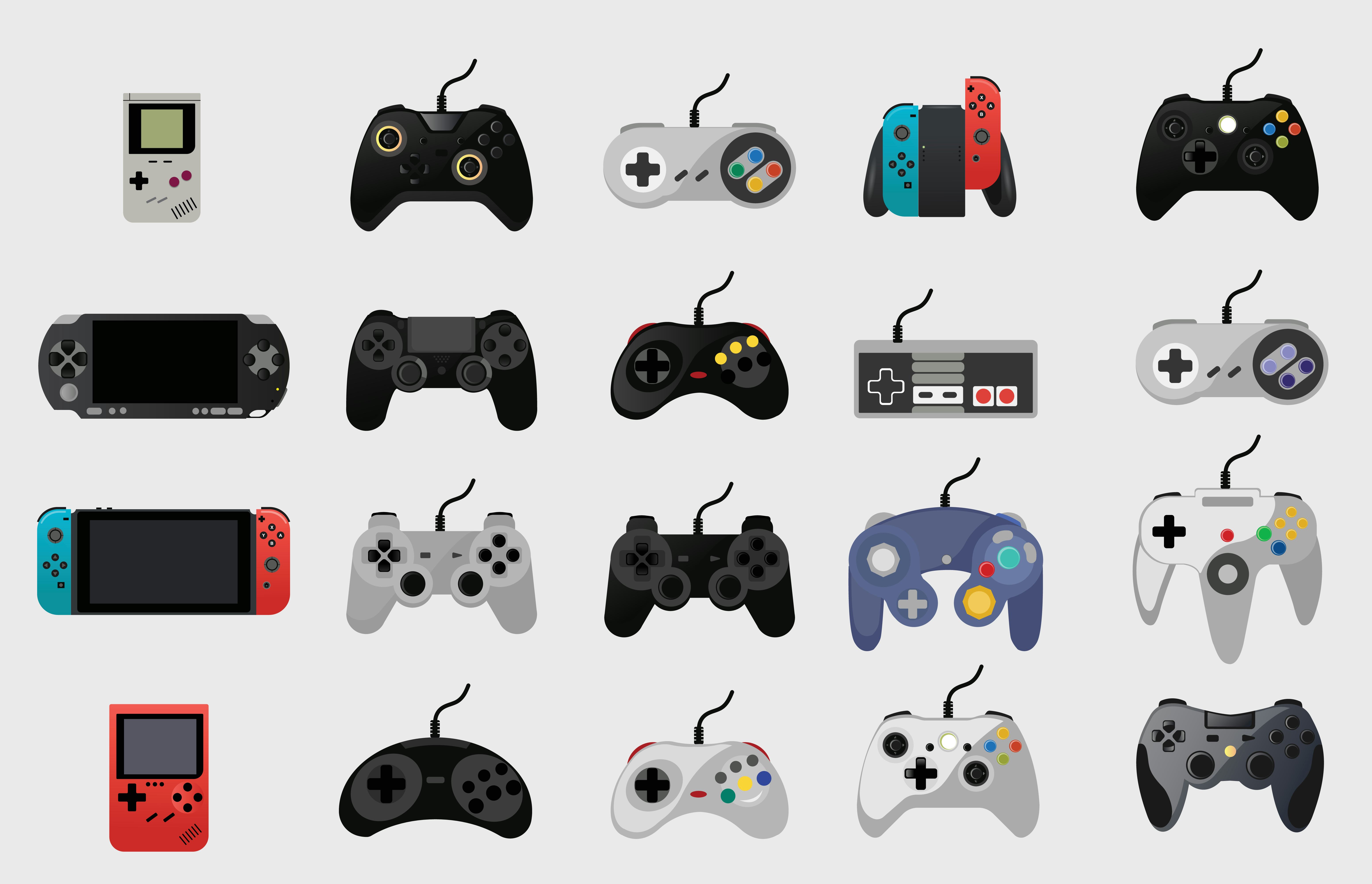 Video game console. gamepad vector illustration. - Vector