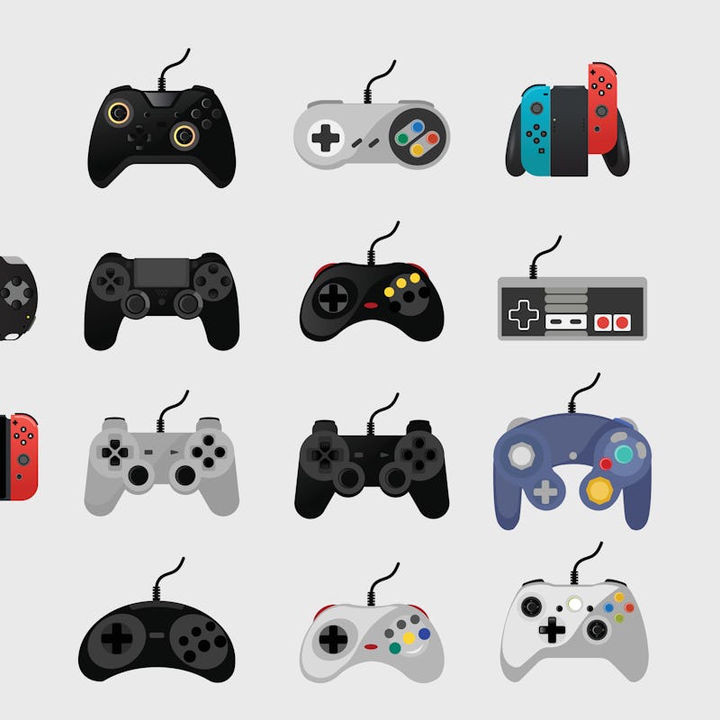 Video game console. gamepad vector illustration. - Vector
