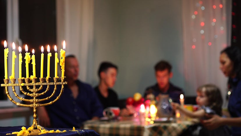 The Hanukkah menorah orHanukkiah is a tradition.