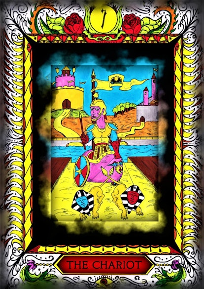 Customized  Tarot Card. The chariot. Hand drawn. All of the cards available!