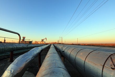 Petroleum transmission pipeline, closeup of photo