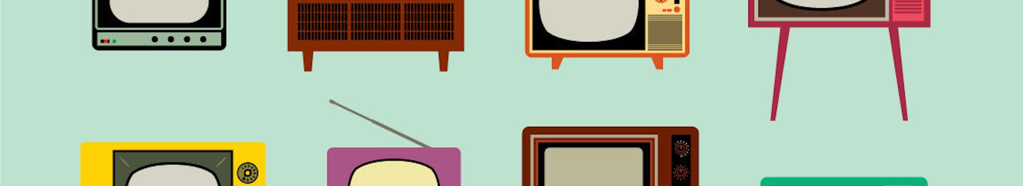 vintage television vector set