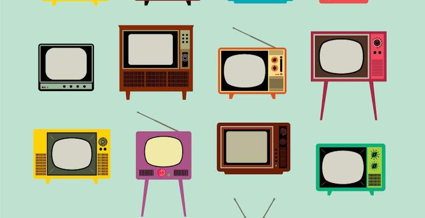 vintage television vector set