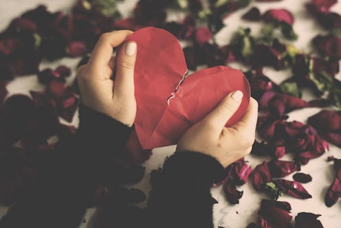 Broken Heart Sadness Frustration Flower Leafs