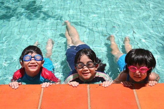 siblings in the pool