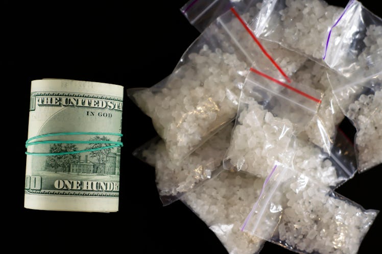 Drug trafficking crime. Addictive substance sale. Buying meth, bath salts, crack, flakka. Black mark...