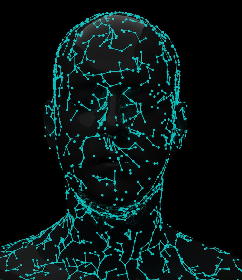 Facial Recognition System 3d illustration