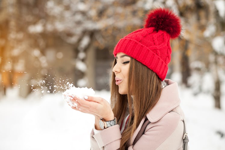 winter girl fun