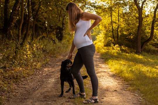 If your dog is too rambunctious, you might want to ask someone to help you walk your dog while you'r...