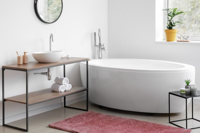 Interior of modern clean bathroom