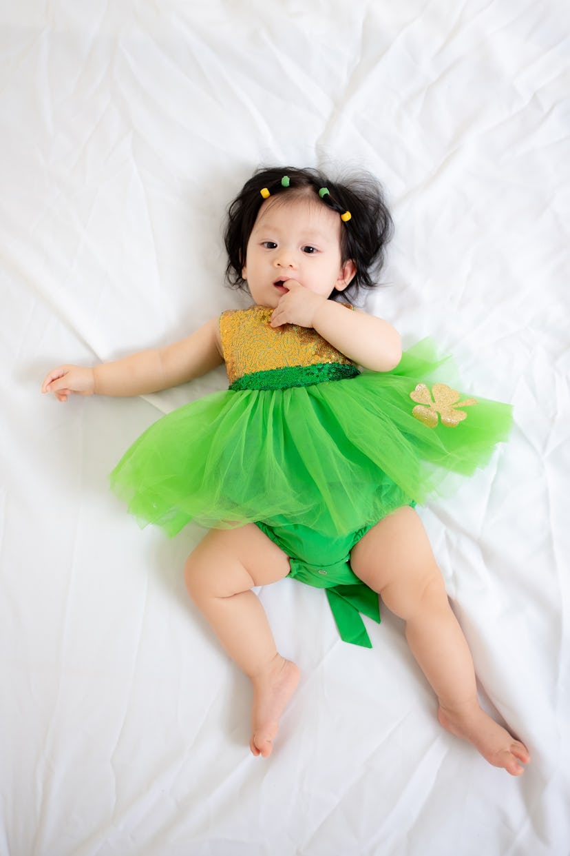 Babies born on St. Patrick's Day are said to have lots of luck, according to old wives tales.