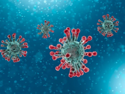 Microscopic view of Coronavirus, a pathogen that attacks the respiratory tract. Analysis and test, e...