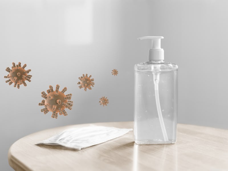 Hand sanitizer gel against Coronavirus