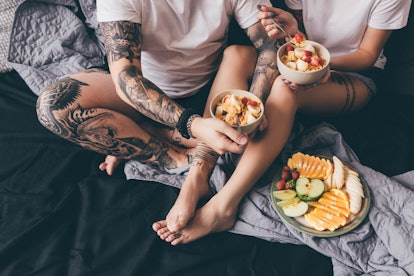 One of the routines to start with your partner while isolating together is Sunday brunch in bed.