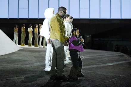 Kanye West and North West on the catwalk
