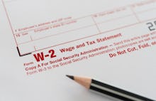 Tax forms, form W-2 wage and tax statement