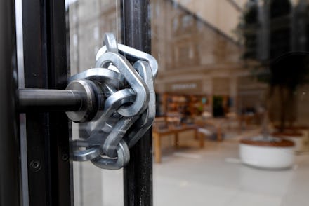 The Apple store on Regent Street closed for business.