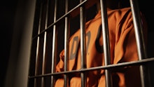 African American Man in Prison - Department of Corrections Jump Suit