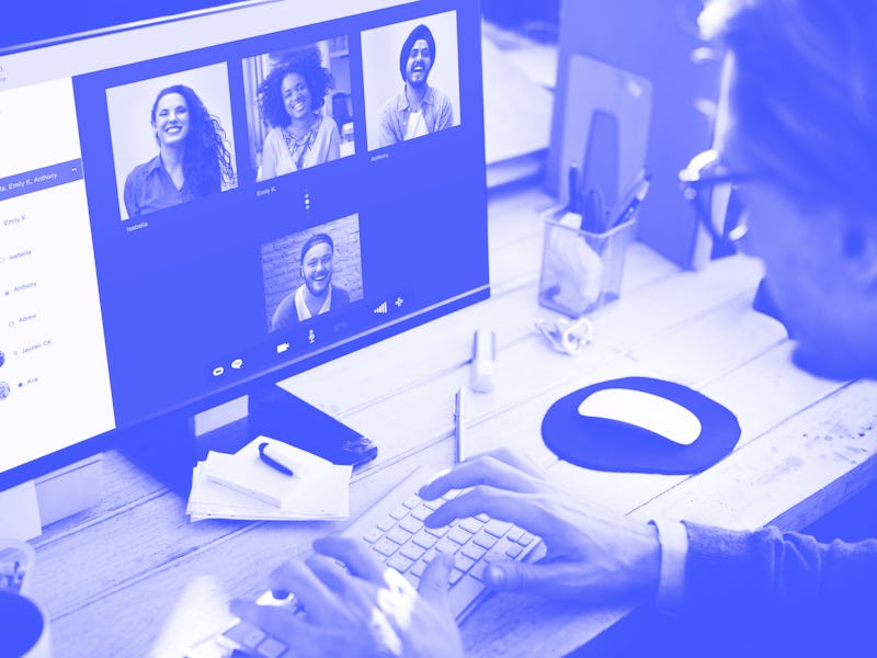 Group Friends Video Chat Connection Concept