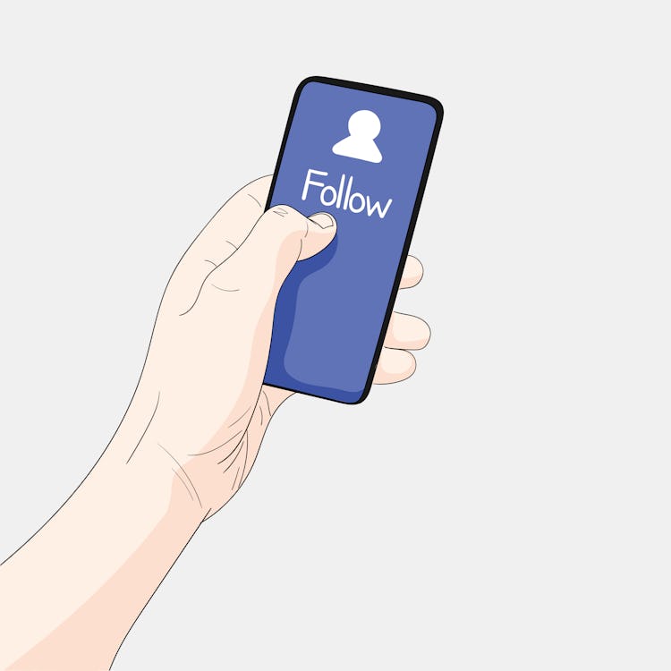 Man is holding mobile smartphones.