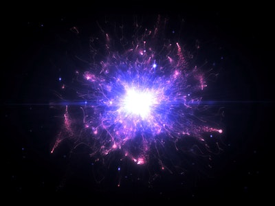 Pink & purple futuristic space particles  in bright round energy structure. space orb VFX design ele...