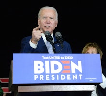 Joe Biden at a Super Tuesday Presidential Campaign Rally