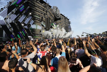 Fans React As Dj Dash Berlin Performs at the Ultra Music Festival in Miami Florida Usa 18 March 2016...