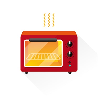 vector electronic oven / toaster oven / flat, isolated, sign and icon template 