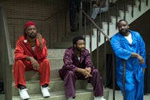 Lakeith Stanfield as Darius, Donald Glover as Earnest Marks and Brian Tyree Henry as Alfred Miles