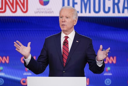 Former Vice President Joe Biden, participates in a Democratic presidential primary debate at CNN Stu...