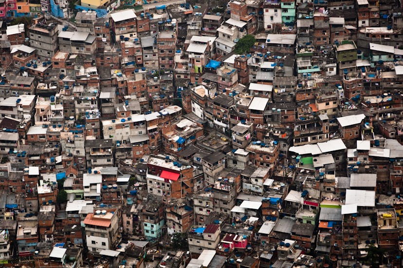 Favela da Rocinha, the Biggest Slum (Shanty Town) in Latin America. Located in Rio de Janeiro, Brazi...