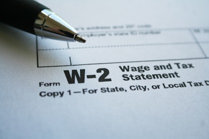 Taxes Stock Photo Form W-2 High Quality