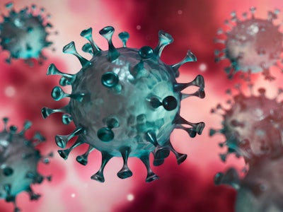 Coronavirus inside human body - flu outbreak or coronaviruses influenza - 3D illustration