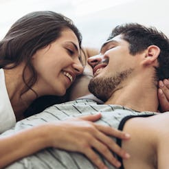 couple in bed together 