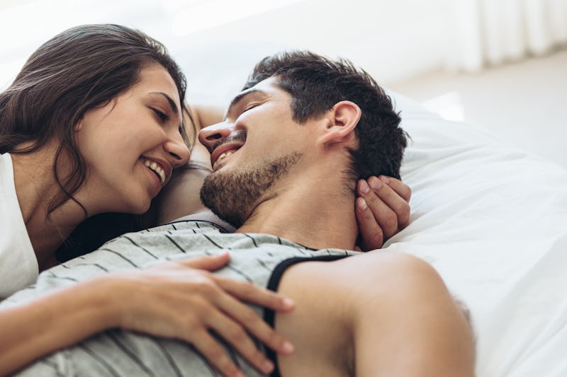 couple in bed together 