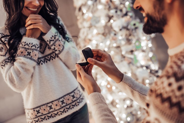 Many at-home proposal stories happened on Christmas.