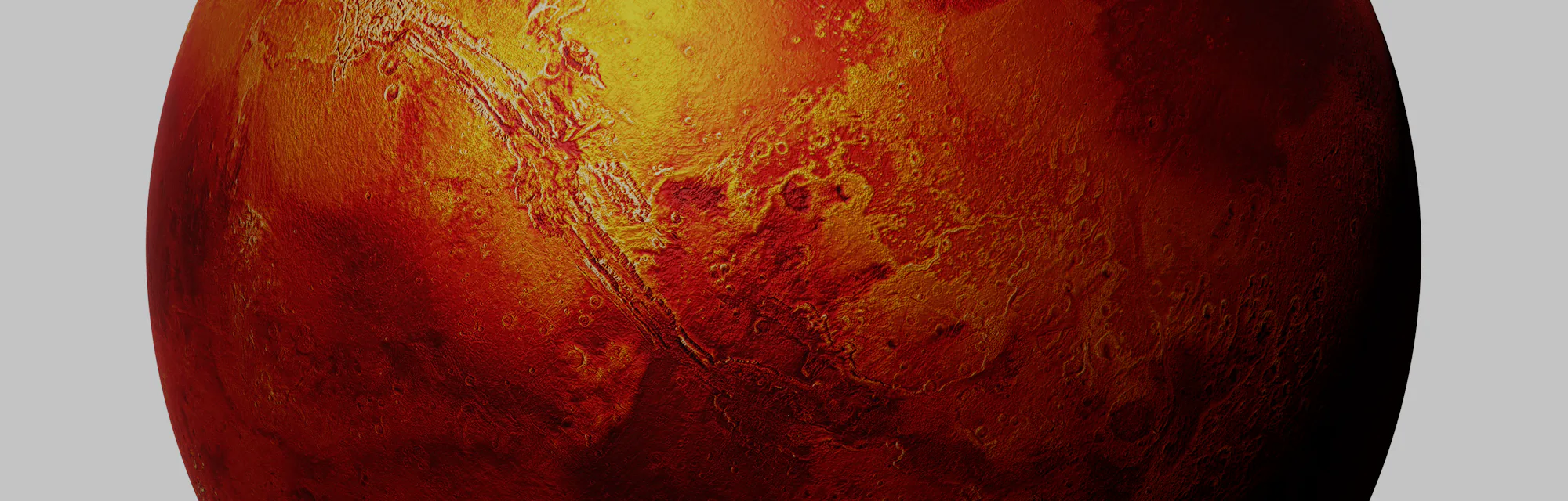 the red planet Mars, part of the solar system isolated on white background(3d space rendering, eleme...