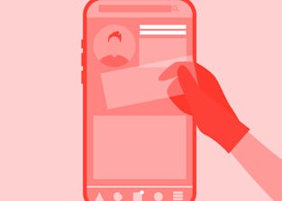 Personal data stealing. Social media. Thief. Conceptual illustration. Flat editable vector illustrat...