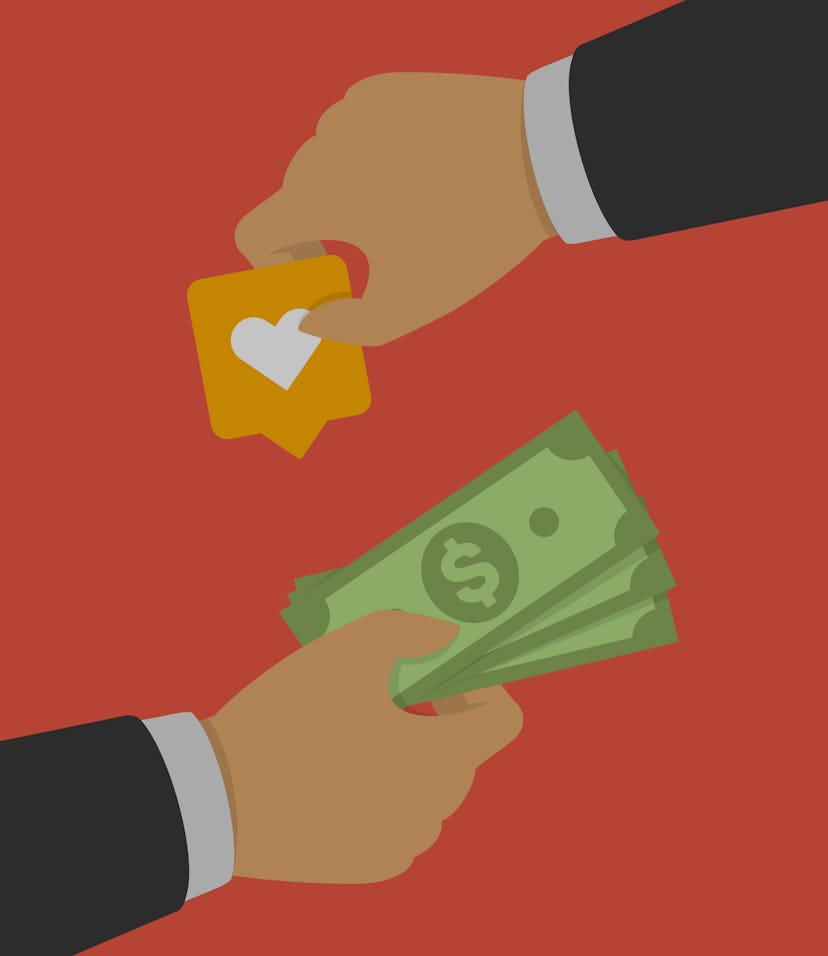 Promoting social media. Social Media concept with buying followers and likes. Digital marketing, bus...