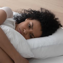 stressed pregnant woman sleeping