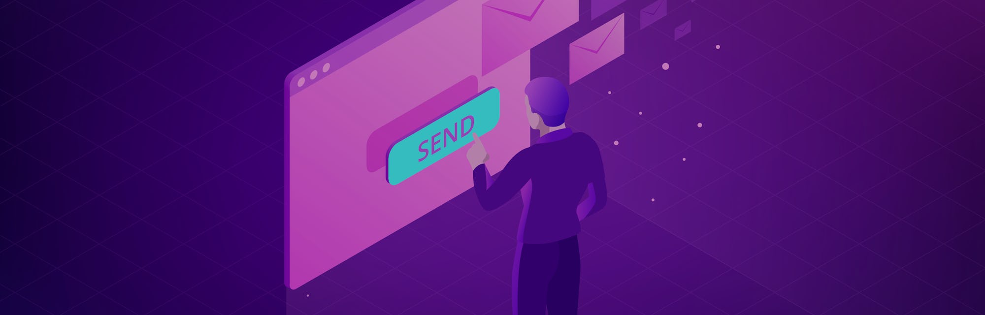 Isometric Email Inbox Electronic Communication. E-mail marketing. Receiving messages. New mail recei...