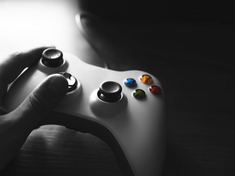 hands with a gamepad