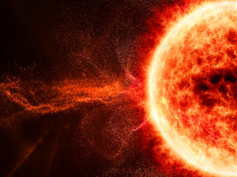 Sun Solar Flare Particles coronal mass ejections for background computer desktop screen display
