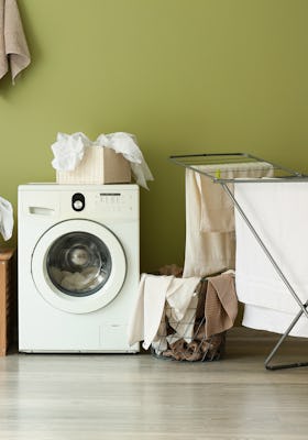 Interior of modern home laundry room
