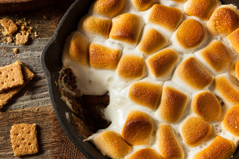 Homemade S'mores Dip with Graham Crackers Marshmallow and Chocolate
