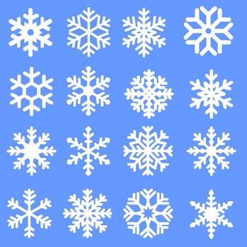 Snowflake winter icons set. Snowflake vector icon. Winter illustration symbol. 