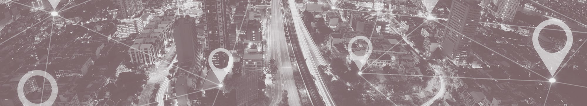 Map pin flat of city, global business and network connection concept, Bangkok, Thailand