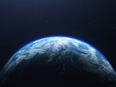 Earth planet viewed from space , 3d render of planet Earth, elements of this image provided by NASA